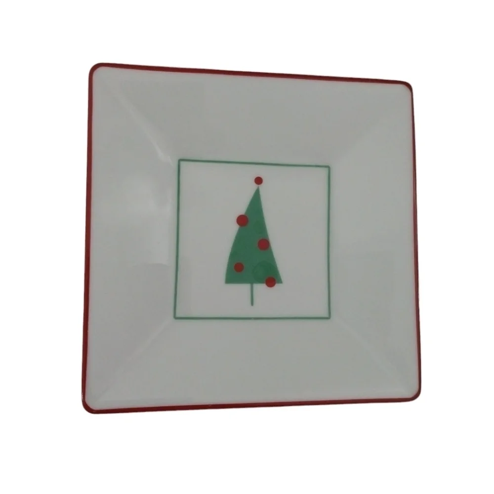 Crate & Barrel christmas plates appetizer plates